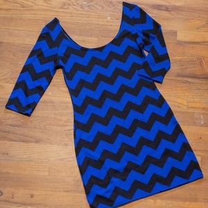 Chevron Bodycon Mini Dress